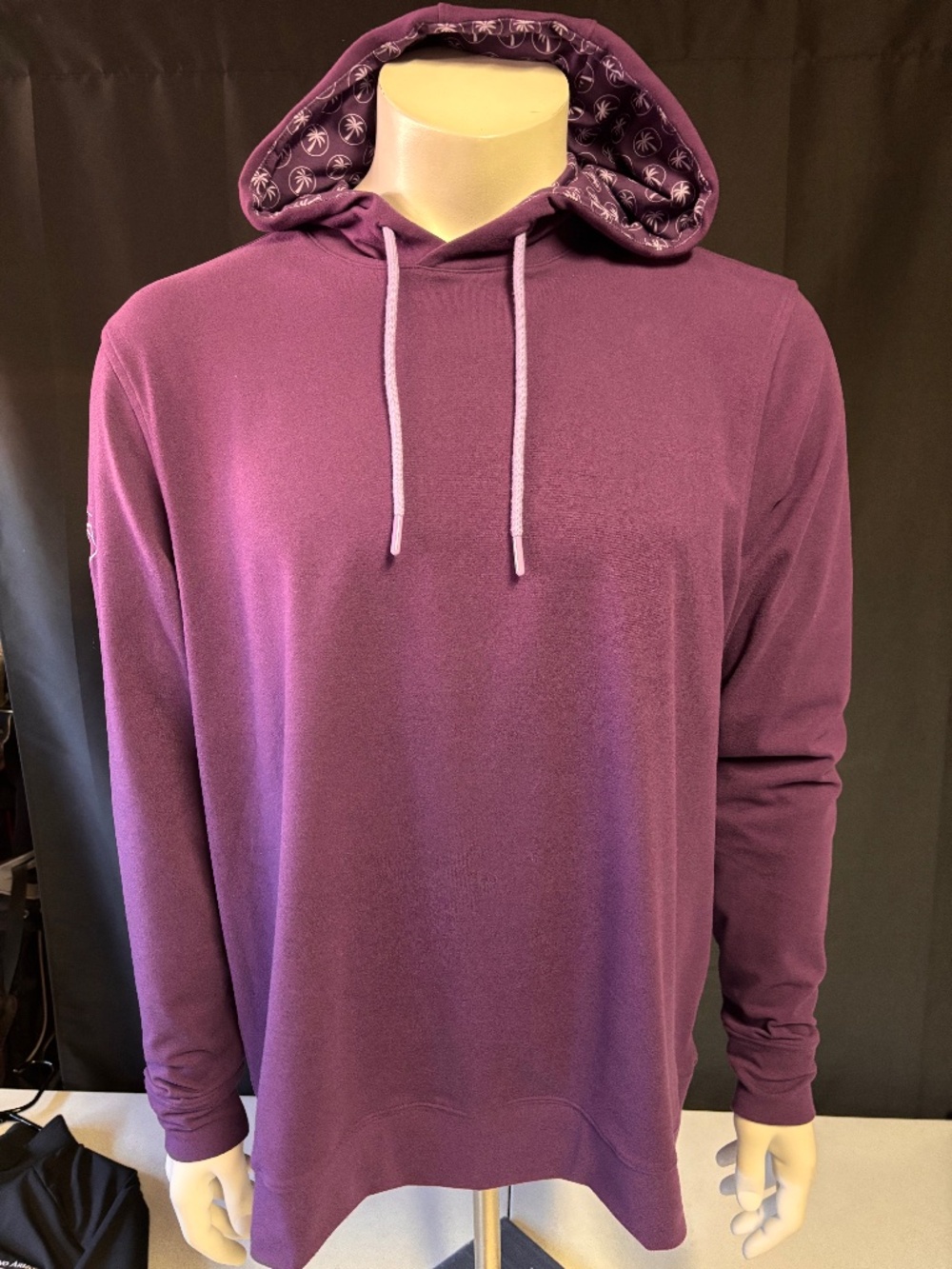 Awesome mens large Palmetto Clothing golf hoodie deep purple